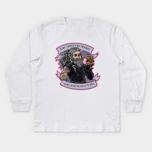 Blackbeard, the most interesting man in the world Kids Long Sleeve T-Shirt